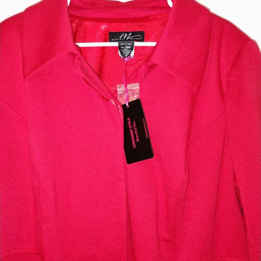 NWT Midnight Velvet Red Blazer PTP 24"